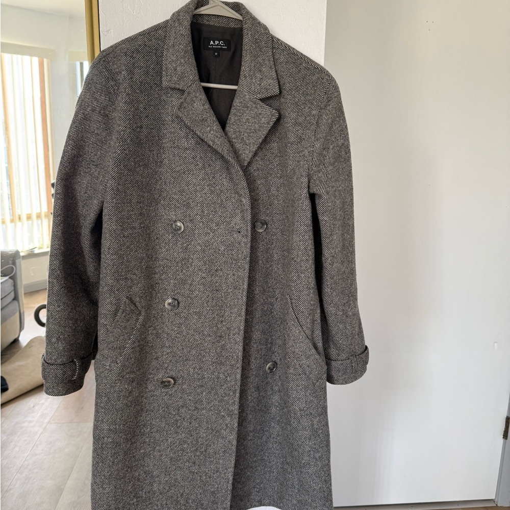 A.P.C. Women's Charcoal Pea Coat
